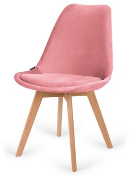 Krzesło skandynawskie MONZA GRANDE PINK VELVET Lugano