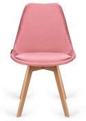 Krzesło skandynawskie MONZA GRANDE PINK VELVET Lugano