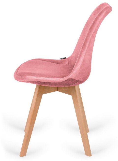 Krzesło skandynawskie MONZA GRANDE PINK VELVET Lugano Krzesło skandynawskie MONZA GRANDE PINK VELVET Lugano