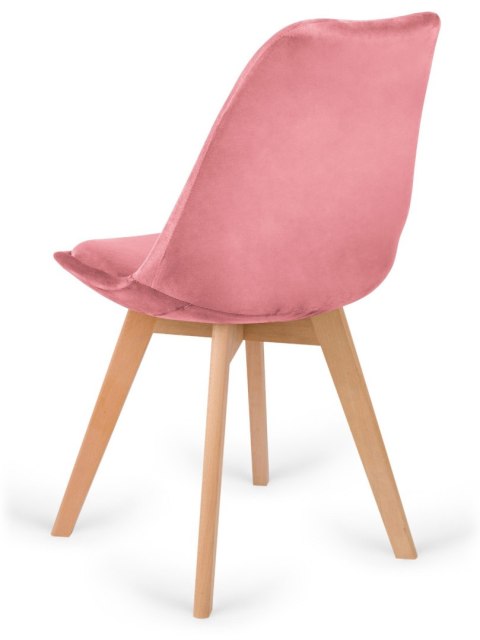 Krzesło skandynawskie MONZA GRANDE PINK VELVET Lugano Krzesło skandynawskie MONZA GRANDE PINK VELVET Lugano