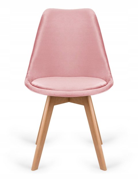 Krzesło skandynawskie MONZA GRANDE Zestaw 4 sztuki PINK VELVET Lugano Krzesło skandynawskie MONZA GRANDE Zestaw 4 sztuki PINK VELVET Lugano