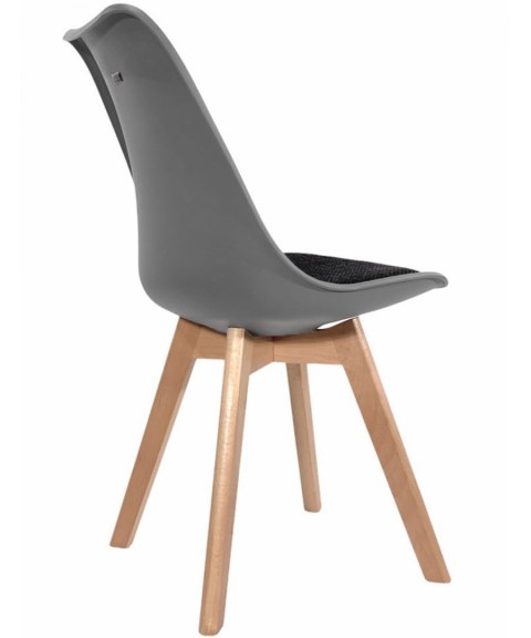 Krzesło skandynawskie MONZA LIGHT GREY - Black Fabric II Lugano Krzesło skandynawskie MONZA LIGHT GREY - Black Fabric II Lugano