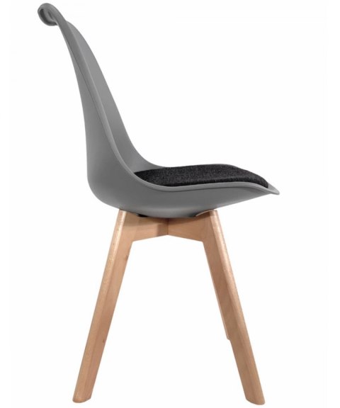 Krzesło skandynawskie MONZA LIGHT GREY - Black Fabric II Lugano Krzesło skandynawskie MONZA LIGHT GREY - Black Fabric II Lugano