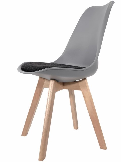 Krzesło skandynawskie MONZA LIGHT GREY - Black Fabric II Lugano Krzesło skandynawskie MONZA LIGHT GREY - Black Fabric II Lugano