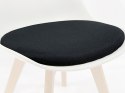 Krzesło skandynawskie MONZA LIGHT GREY - Black Fabric II Lugano