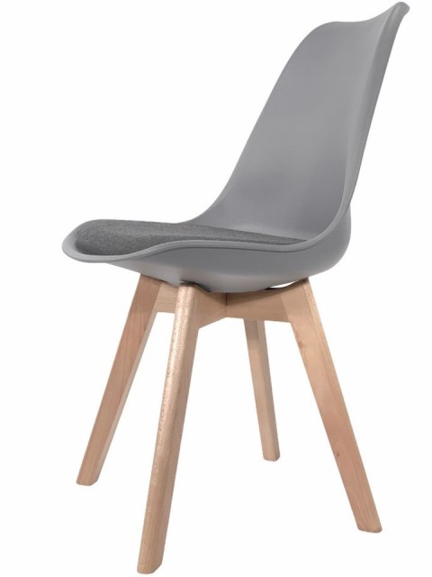 Krzesło skandynawskie MONZA LIGHT GREY - Grey Fabric II Lugano Krzesło skandynawskie MONZA LIGHT GREY - Grey Fabric II Lugano