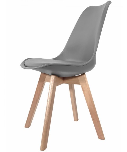 Krzesło skandynawskie MONZA LIGHT GREY PU Lugano Krzesło skandynawskie MONZA LIGHT GREY PU Lugano