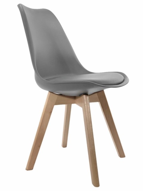 Krzesło skandynawskie MONZA LIGHT GREY PU Lugano Krzesło skandynawskie MONZA LIGHT GREY PU Lugano