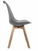 Krzesło skandynawskie MONZA LIGHT GREY PU Lugano