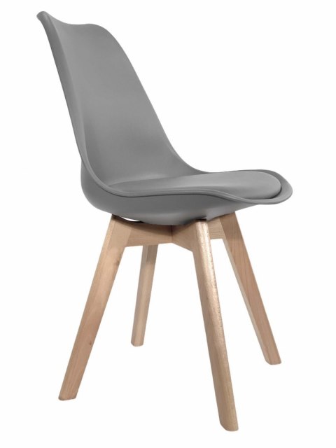 Krzesło skandynawskie MONZA LIGHT GREY PU Lugano Krzesło skandynawskie MONZA LIGHT GREY PU Lugano