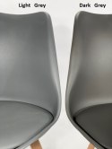 Krzesło skandynawskie MONZA LIGHT GREY PU Lugano