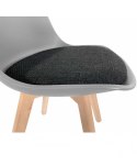 Krzesło skandynawskie MONZA LIGHT GREY Pro - Black Fabric V Lugano