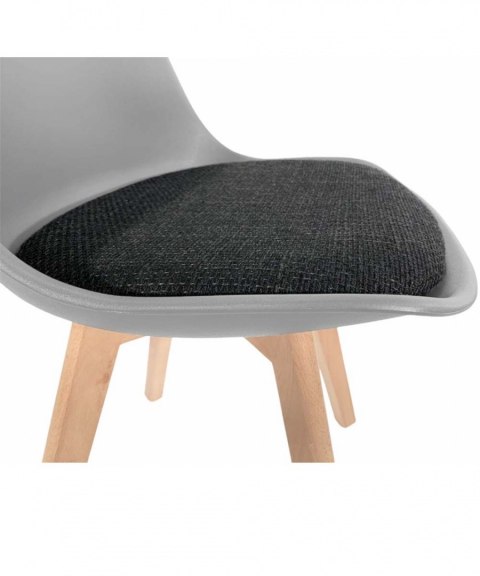 Krzesło skandynawskie MONZA LIGHT GREY Pro - Black Fabric V Lugano Krzesło skandynawskie MONZA LIGHT GREY Pro - Black Fabric V Lugano