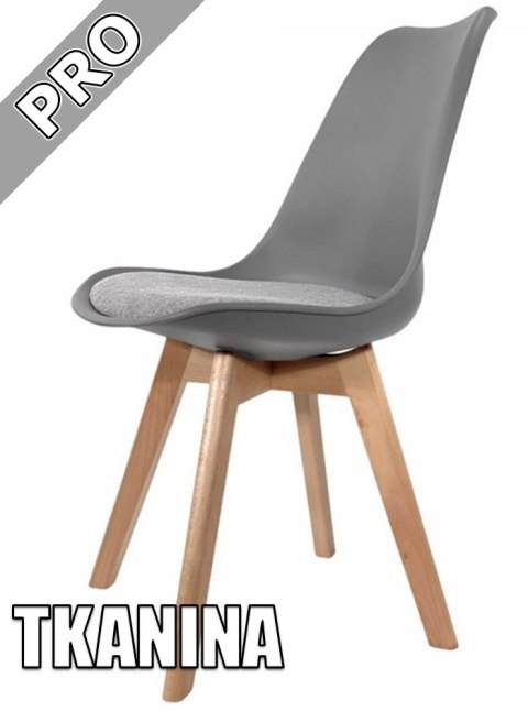 Krzesło skandynawskie MONZA LIGHT GREY Pro - Grey Fabric V Lugano Krzesło skandynawskie MONZA LIGHT GREY Pro - Grey Fabric V Lugano
