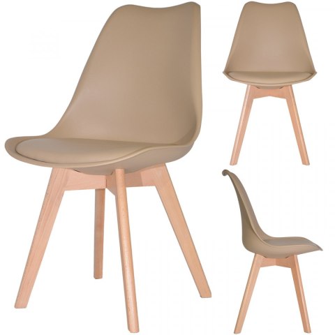 Krzesło skandynawskie MONZA BEIGE PU Lugano Krzesło skandynawskie MONZA BEIGE PU Lugano