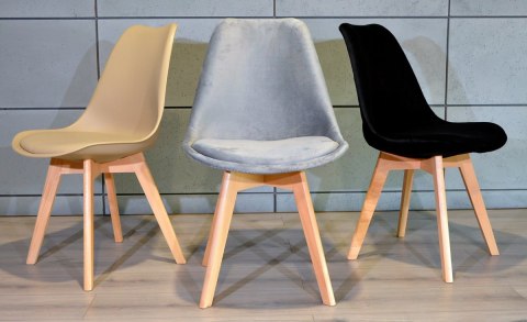 Krzesło skandynawskie MONZA BEIGE PU Lugano Krzesło skandynawskie MONZA BEIGE PU Lugano