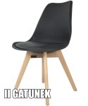 Krzesło skandynawskie MONZA ST BLACK II GATUNEK Lugano