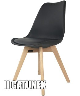 Krzesło skandynawskie MONZA ST BLACK II GATUNEK Lugano