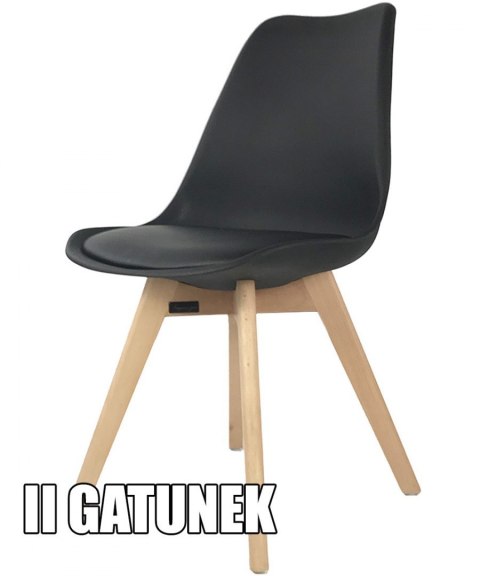 Krzesło skandynawskie MONZA ST BLACK II GATUNEK Lugano Krzesło skandynawskie MONZA ST BLACK II GATUNEK Lugano