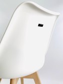 Krzesło skandynawskie MONZA WHITE - BLACK PU Lugano