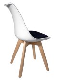 Krzesło skandynawskie MONZA WHITE - Black Fabric II Lugano