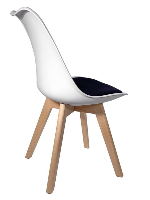 Krzesło skandynawskie MONZA WHITE - Black Fabric II Lugano Krzesło skandynawskie MONZA WHITE - Black Fabric II Lugano