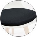 Krzesło skandynawskie MONZA WHITE - Black Fabric II Lugano