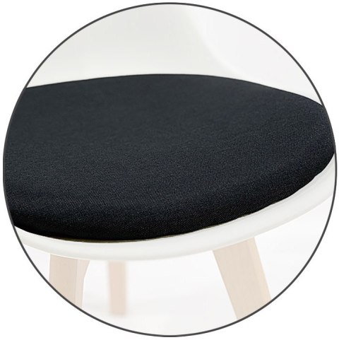 Krzesło skandynawskie MONZA WHITE - Black Fabric II Lugano Krzesło skandynawskie MONZA WHITE - Black Fabric II Lugano