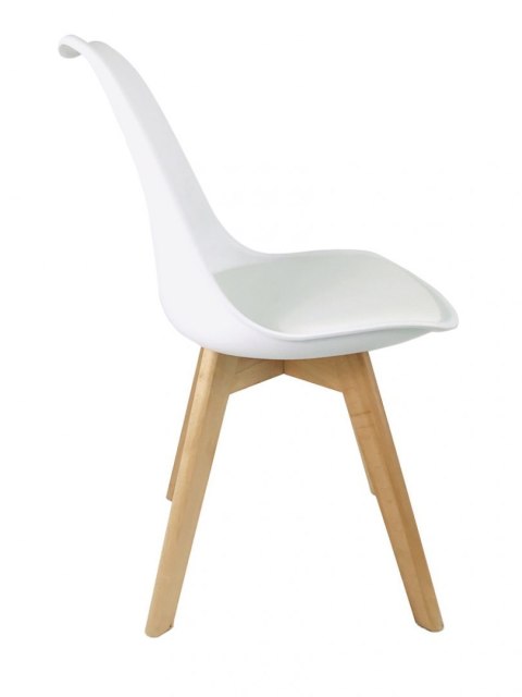 Krzesło skandynawskie MONZA WHITE PU Lugano Krzesło skandynawskie MONZA WHITE PU Lugano