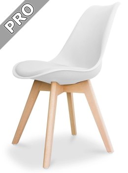 Krzesło skandynawskie MONZA WHITE Pro PU Lugano