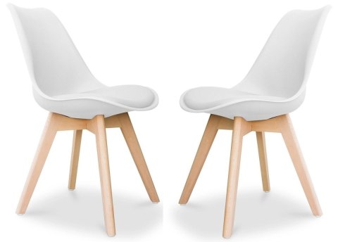 Krzesło skandynawskie MONZA WHITE Pro PU Lugano Krzesło skandynawskie MONZA WHITE Pro PU Lugano