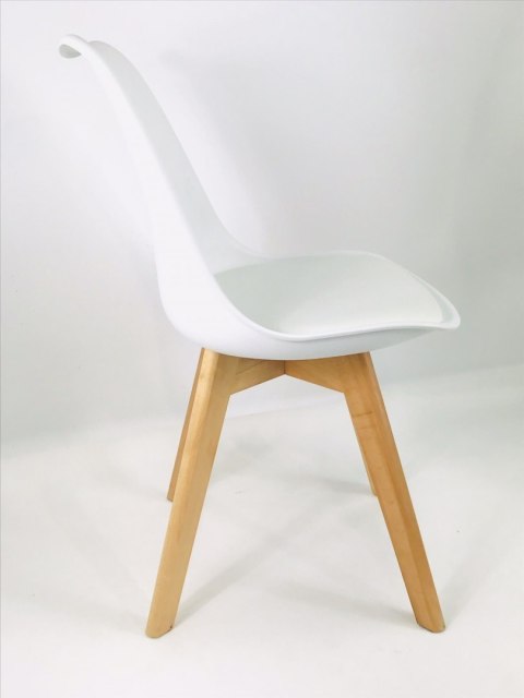 Krzesło skandynawskie MONZA WHITE Pro PU Lugano Krzesło skandynawskie MONZA WHITE Pro PU Lugano