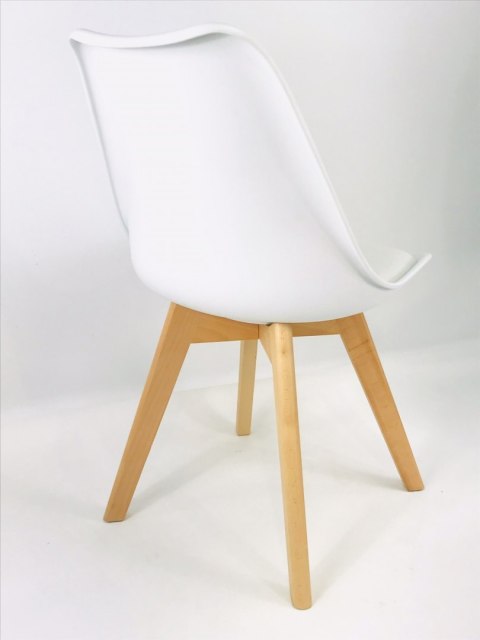 Krzesło skandynawskie MONZA WHITE Pro PU Lugano Krzesło skandynawskie MONZA WHITE Pro PU Lugano