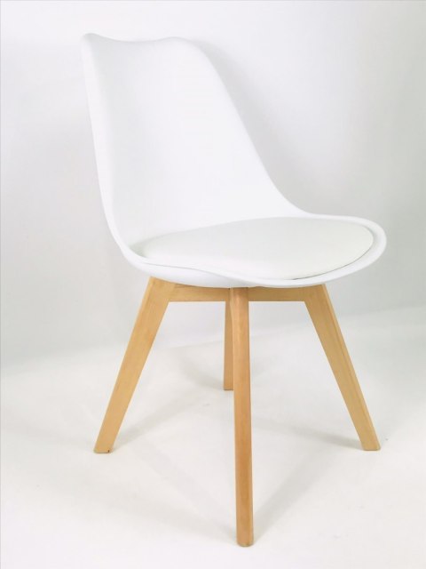 Krzesło skandynawskie MONZA WHITE Pro PU Lugano Krzesło skandynawskie MONZA WHITE Pro PU Lugano