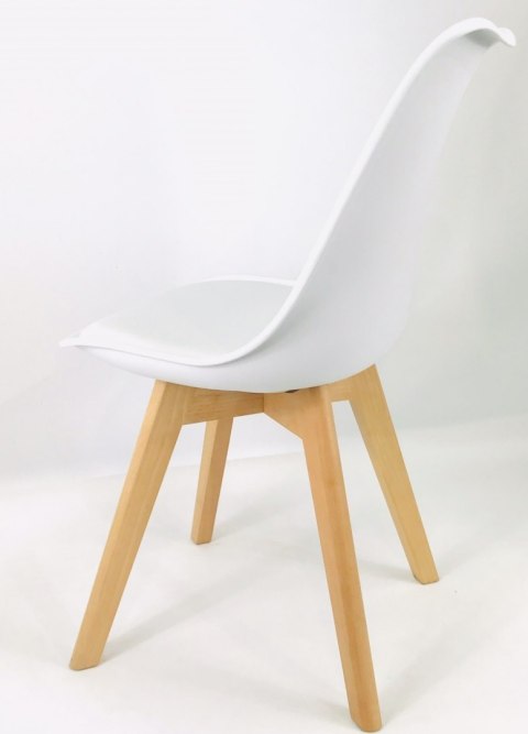 Krzesło skandynawskie MONZA WHITE Pro PU Lugano Krzesło skandynawskie MONZA WHITE Pro PU Lugano
