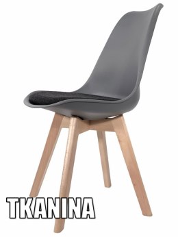 Krzesło skandynawskie OUTLET MONZA DARK GREY - Black Fabric II Lugano
