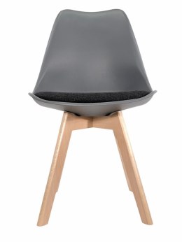 Krzesło skandynawskie OUTLET MONZA DARK GREY - Black Fabric II Lugano