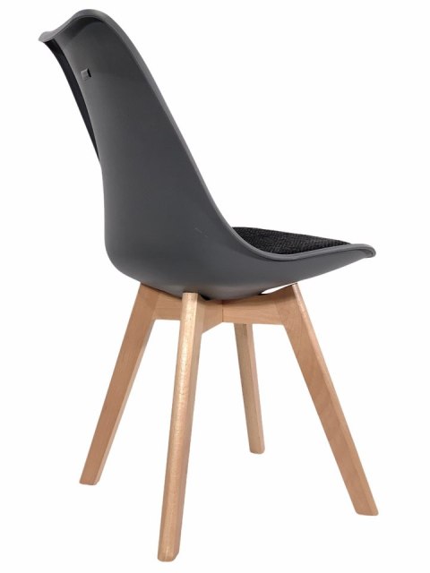 Krzesło skandynawskie OUTLET MONZA DARK GREY - Black Fabric II Lugano Krzesło skandynawskie OUTLET MONZA DARK GREY - Black Fabric II Lugano