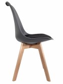 Krzesło skandynawskie OUTLET MONZA DARK GREY - Black Fabric II Lugano
