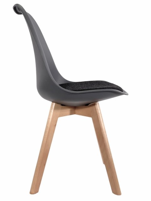 Krzesło skandynawskie OUTLET MONZA DARK GREY - Black Fabric II Lugano Krzesło skandynawskie OUTLET MONZA DARK GREY - Black Fabric II Lugano