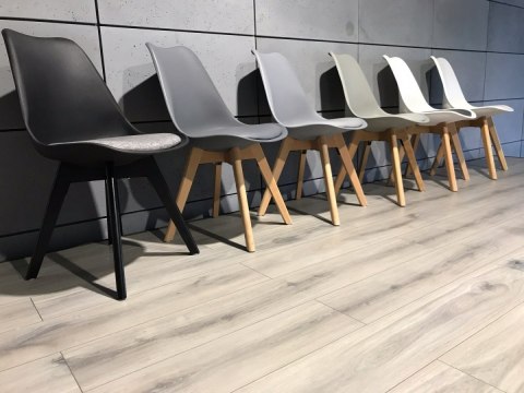 Krzesło skandynawskie OUTLET MONZA DARK GREY - Black Fabric II Lugano Krzesło skandynawskie OUTLET MONZA DARK GREY - Black Fabric II Lugano