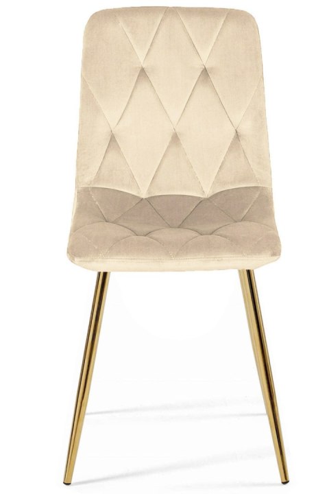 Krzesło tapicerowane BORGO VELVET BEIGE GOLD Lugano Krzesło tapicerowane BORGO VELVET BEIGE GOLD Lugano