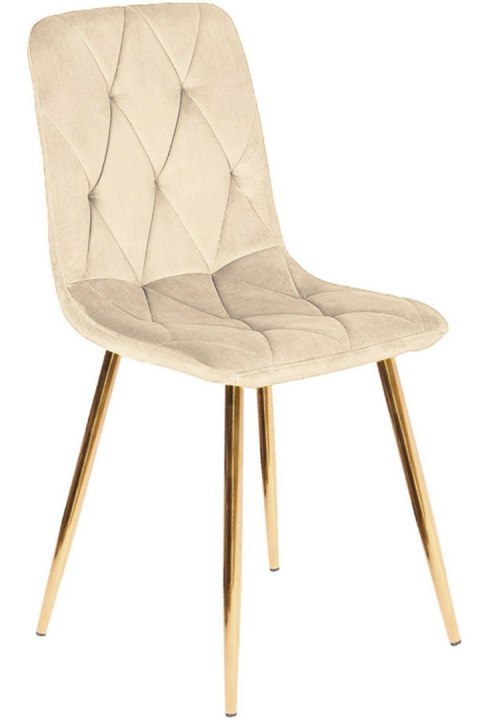 Krzesło tapicerowane BORGO VELVET BEIGE GOLD Lugano Krzesło tapicerowane BORGO VELVET BEIGE GOLD Lugano