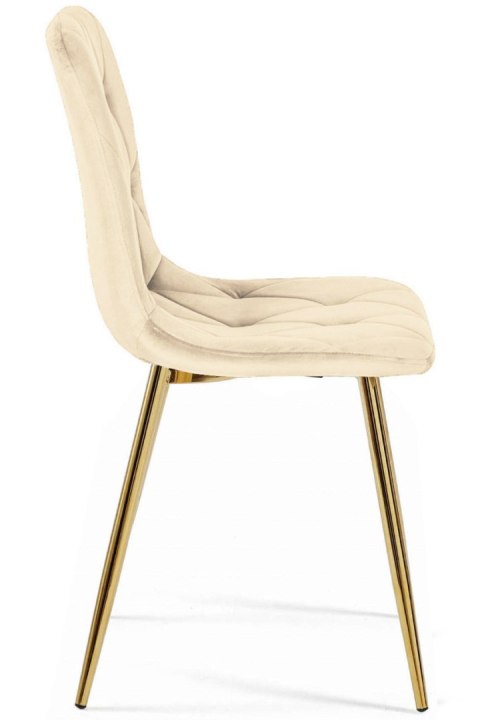 Krzesło tapicerowane BORGO VELVET BEIGE GOLD Lugano Krzesło tapicerowane BORGO VELVET BEIGE GOLD Lugano