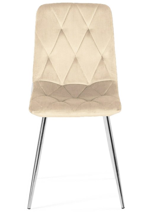 Krzesło tapicerowane BORGO VELVET BEIGE SILVER Lugano Krzesło tapicerowane BORGO VELVET BEIGE SILVER Lugano