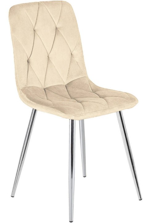 Krzesło tapicerowane BORGO VELVET BEIGE SILVER Lugano Krzesło tapicerowane BORGO VELVET BEIGE SILVER Lugano