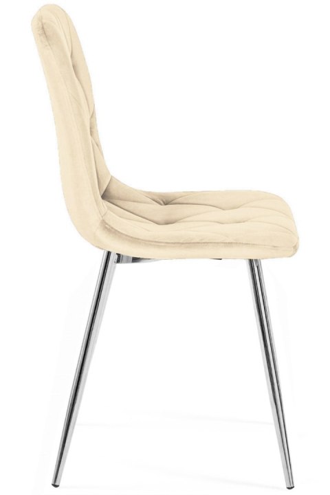 Krzesło tapicerowane BORGO VELVET BEIGE SILVER Lugano Krzesło tapicerowane BORGO VELVET BEIGE SILVER Lugano