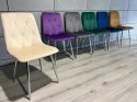 Krzesło tapicerowane BORGO VELVET BEIGE SILVER Lugano