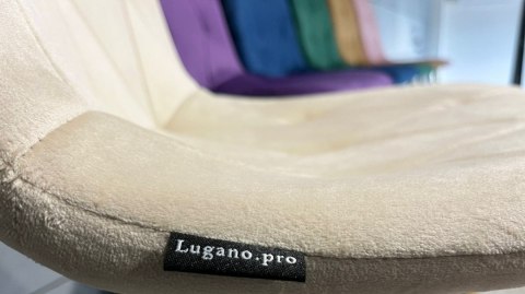 Krzesło tapicerowane BORGO VELVET BEIGE SILVER Lugano Krzesło tapicerowane BORGO VELVET BEIGE SILVER Lugano