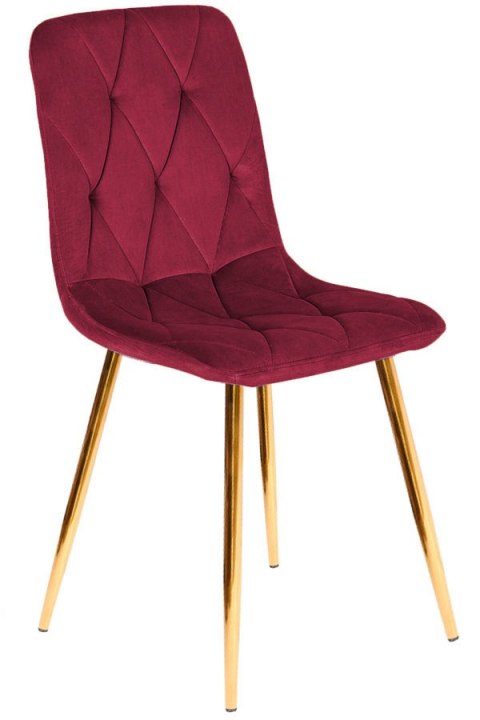 Krzesło tapicerowane BORGO VELVET BURGUNDY GOLD Lugano Krzesło tapicerowane BORGO VELVET BURGUNDY GOLD Lugano